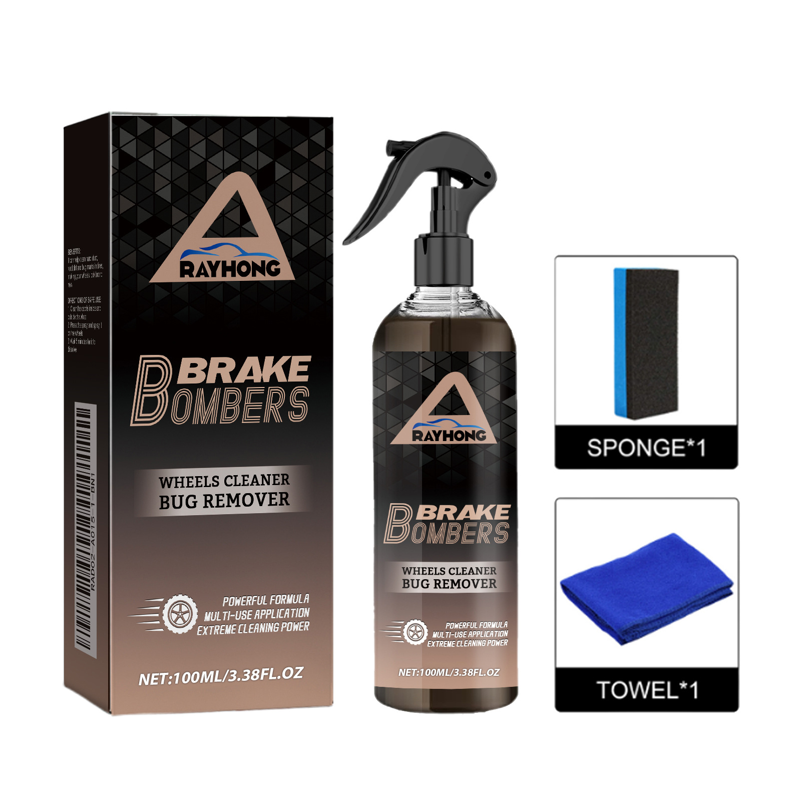 Wheel Cleaner Alloy - 120ml Non Acid Wheel Cleaner Brake
