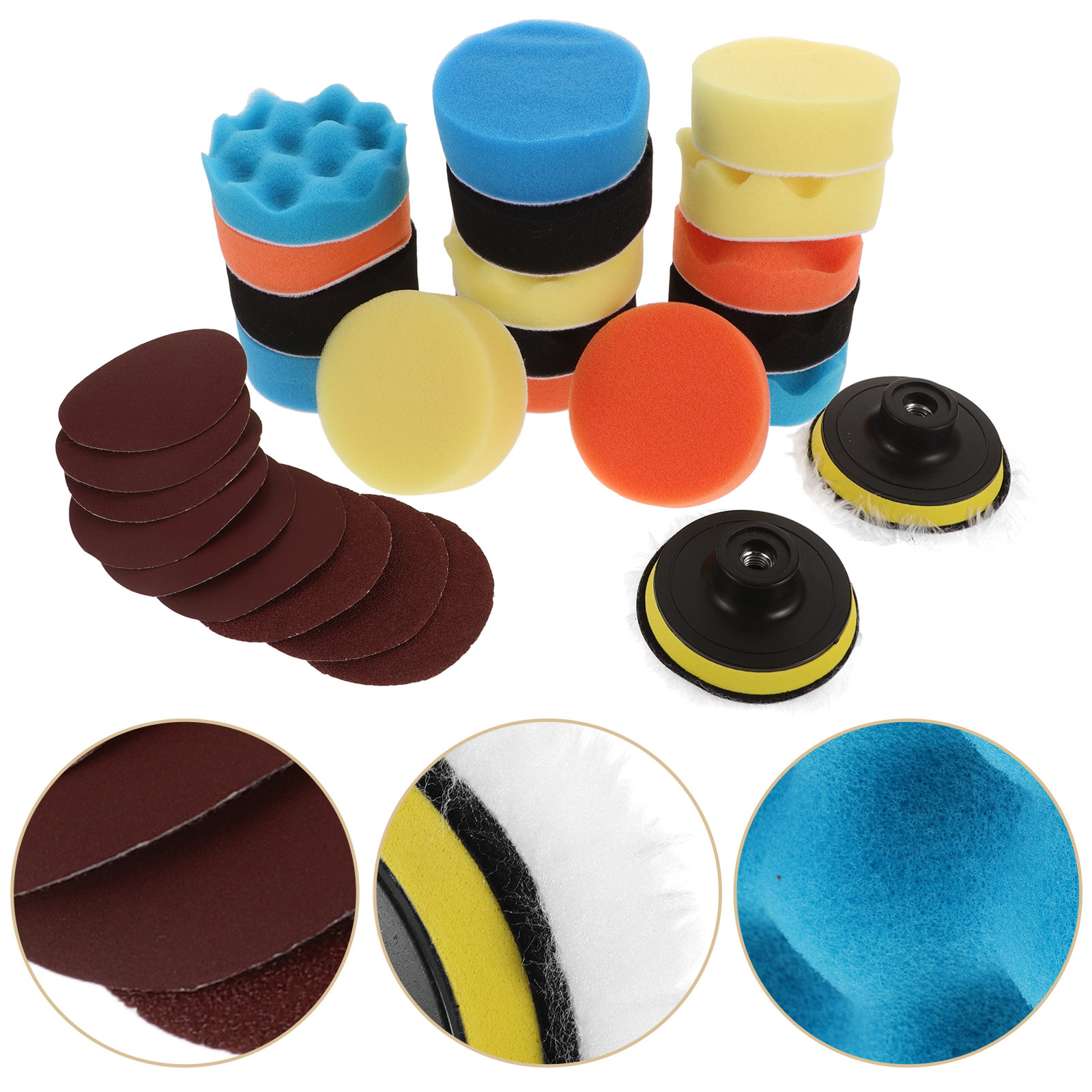 Polish Pad Set Buffer - 1 Set Sponge Polisher Pad Drill