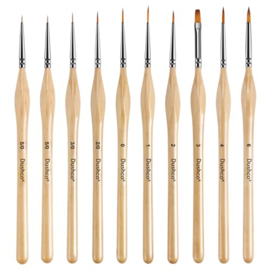 10 pcs Miniature Detail Paint  - đánh giá và giá Detailing Brush Set
