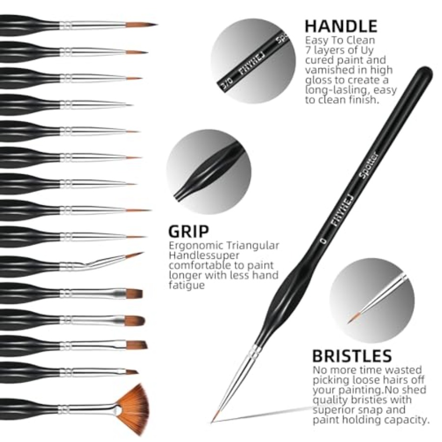 Detail Paint Brushes Set, 15PC - đánh giá và giá Detailing Brush Set