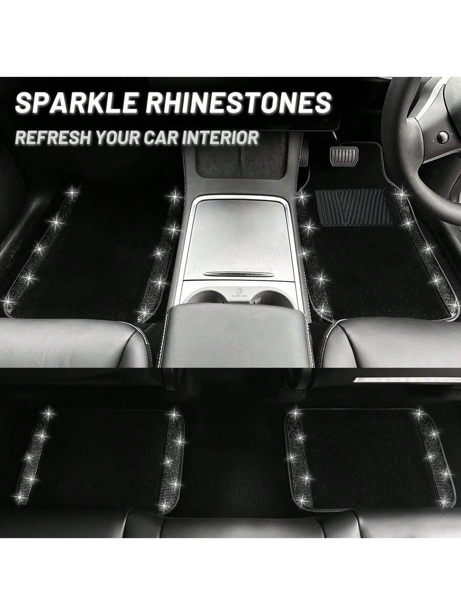 Bling Car Floor Mats Set With  - đánh giá và giá Dirt Brush Interior