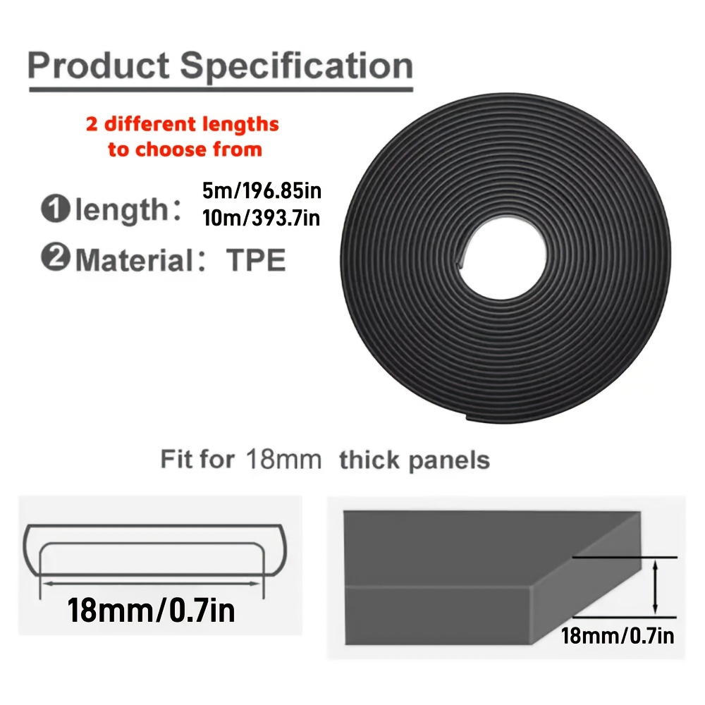 5M Flexible TPE Edge Banding T - đánh giá và giá Trim Restorer Plastic