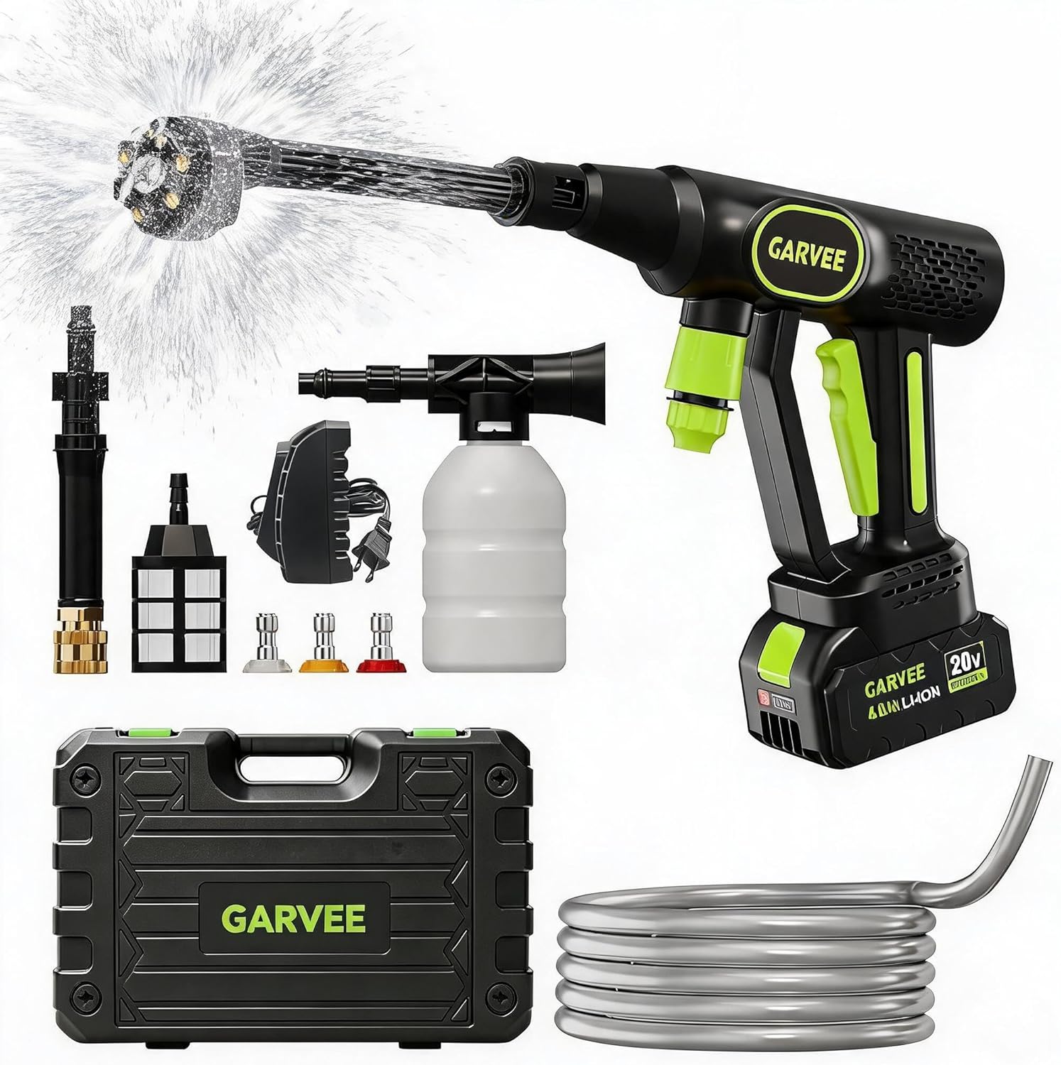 Cordless Pressure Washer, 320  - đánh giá và giá Foam Cannon Car Wash