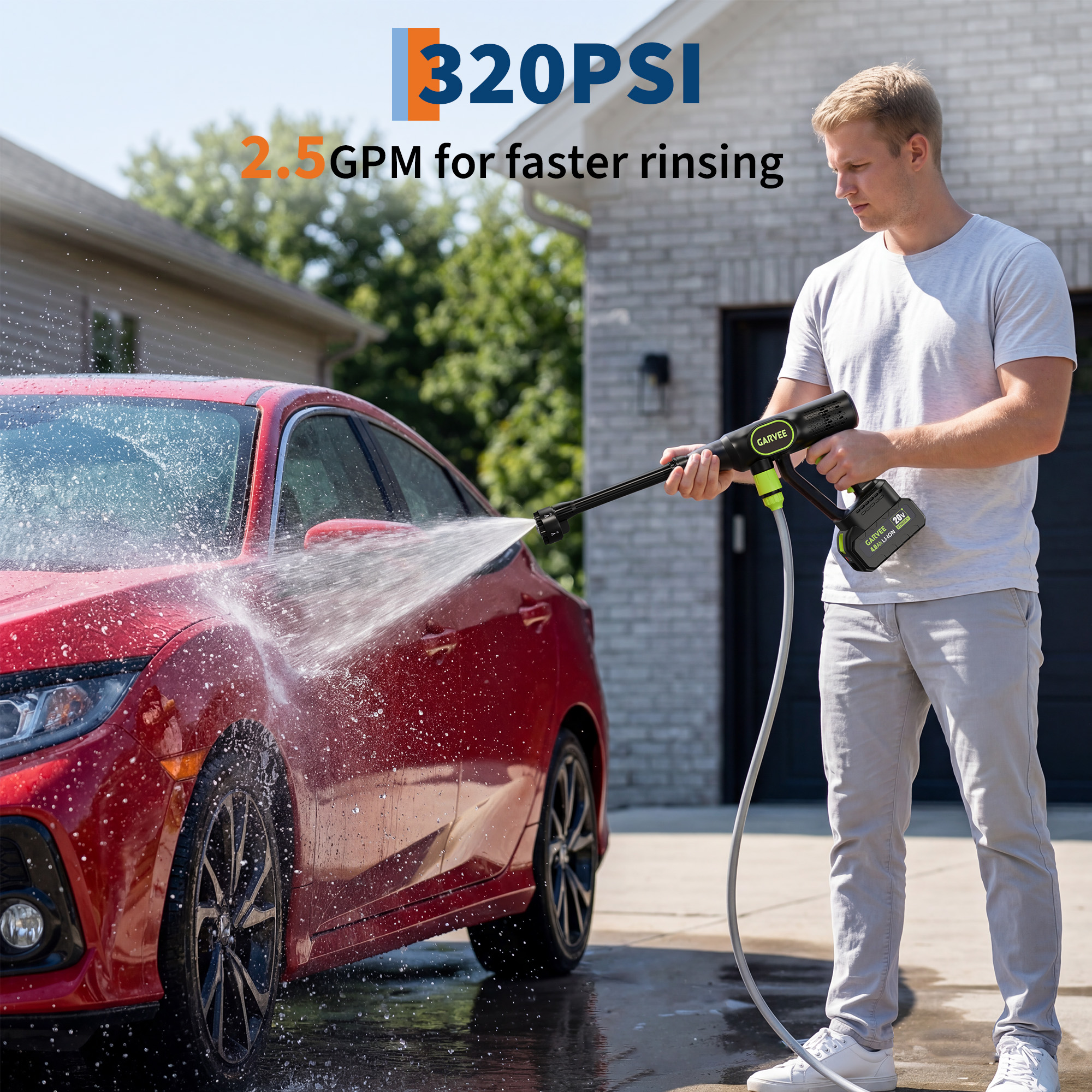 Cordless Pressure Washer, 320  - đánh giá và giá Foam Cannon Car Wash