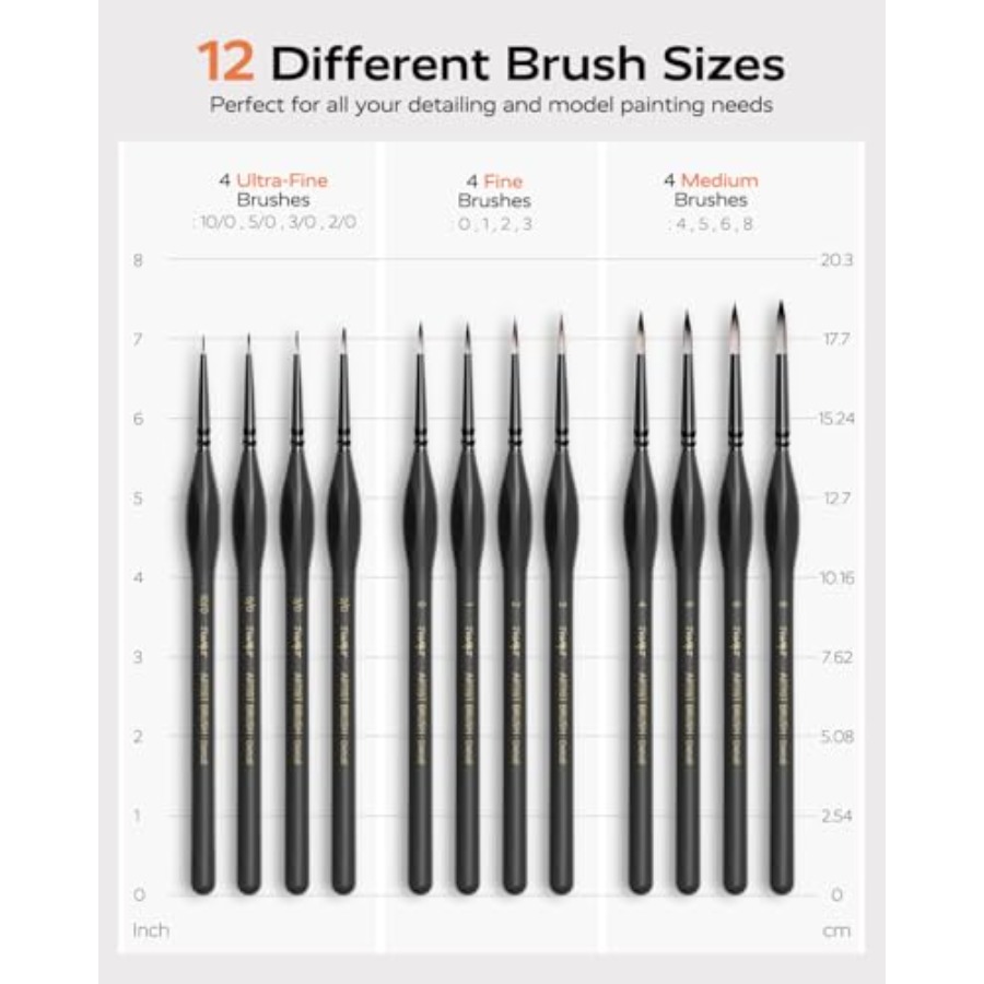 Detail Paint Brushes Set, 12 P - đánh giá và giá Detailing Brush Set