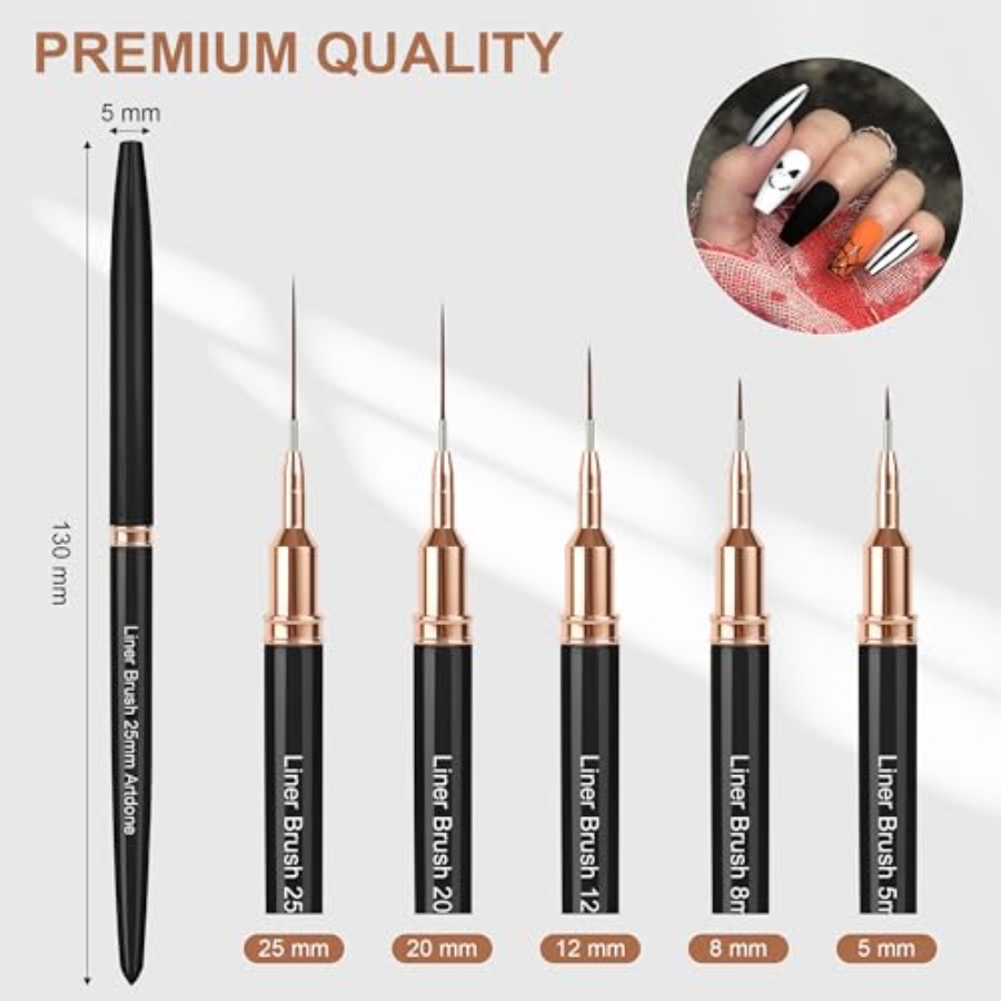 Metallic Nail Art Pens, Liner  - đánh giá và giá Detailing Brush Set